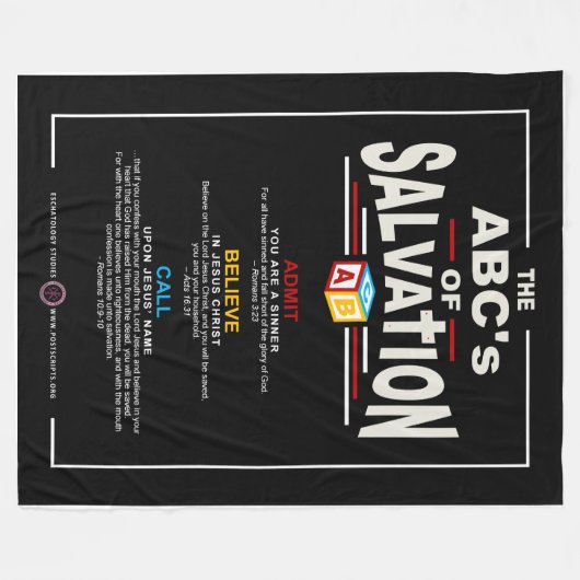 ABCs of Salvation Fleecedecke (Vorderseite (Horizontal))