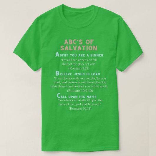 ABCs of Salvation T-Shirt (Design vorne)