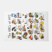 ABCs von NYC Iconic New York City Foods Alphabet Fußmatte (Vorderseite)