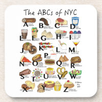 ABCs von NYC Iconic New York City Foods Alphabet
