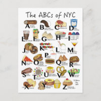 ABCs von NYC Iconic New York City Foods Alphabet