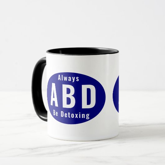 ABD ist immer schädlich Tasse (Vorderseite Links)