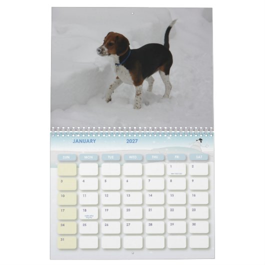 Abdeckung, Beagle-Kalender Kalender (Jan 2027)