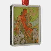 Abdeckung der Kerbe und Libretto der Oper "Iris", Silbernes Ornament (Rechts)