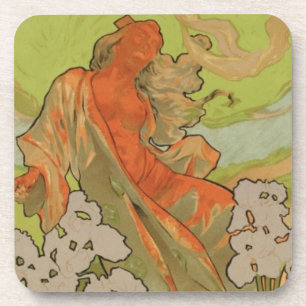 Abdeckung der Kerbe und Libretto der Oper "Iris", Untersetzer