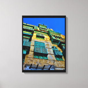 Abdeckung des grünen Fensters Leinwanddruck