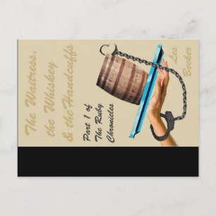 Abdeckung "Die Kellnerin, der Whiskey und die Hand Postkarte