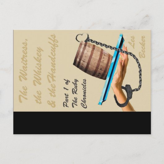 Abdeckung "Die Kellnerin, der Whiskey und die Hand Postkarte (Vorderseite)