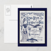 Abdeckung für jüdische Notenblätter Postkarte (Vorne/Hinten)