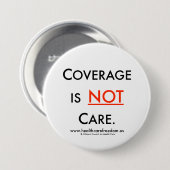 Abdeckung ist NICHT Sorgfalt - Button (Vorne & Hinten)