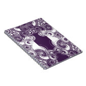 Abdeckung Lila digitaler Kunstdoodles Notizblock (Rechte Seite)