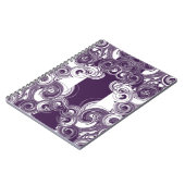 Abdeckung Lila digitaler Kunstdoodles Notizblock (Linke Seite)