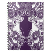 Abdeckung Lila digitaler Kunstdoodles Notizblock (Vorderseite)