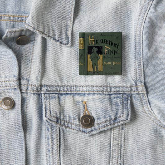 Abdeckung von "Abenteuern von Huckleberry Finn" Button (Beispiel)