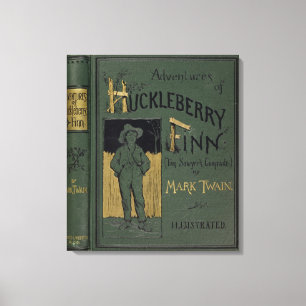 Abdeckung von "Abenteuern von Huckleberry Finn" Leinwanddruck