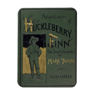 Abdeckung von "Abenteuern von Huckleberry Finn" Magnet