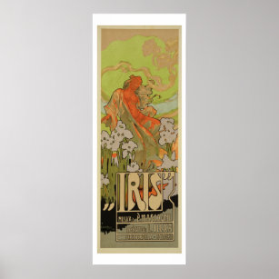 Abdeckung von Score und Libretto der Oper "Iris",  Poster