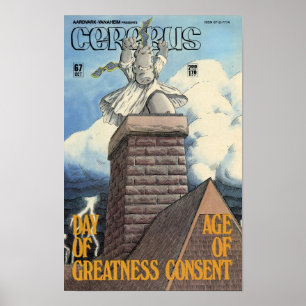 Abdeckungsplakat Cerebus Frage #67 Poster