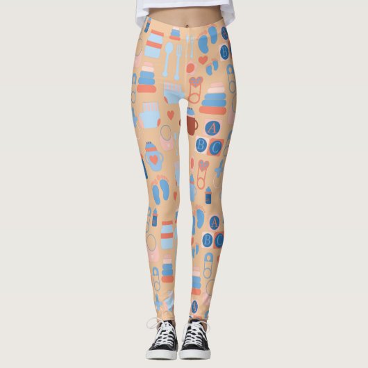 ABDL Leggings | niedliches Babymuster | Baby4Life (Vorderseite)