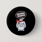 Abdominal Snowman 6 Pack Abs Christmas For Men Gym Button (Vorderseite)