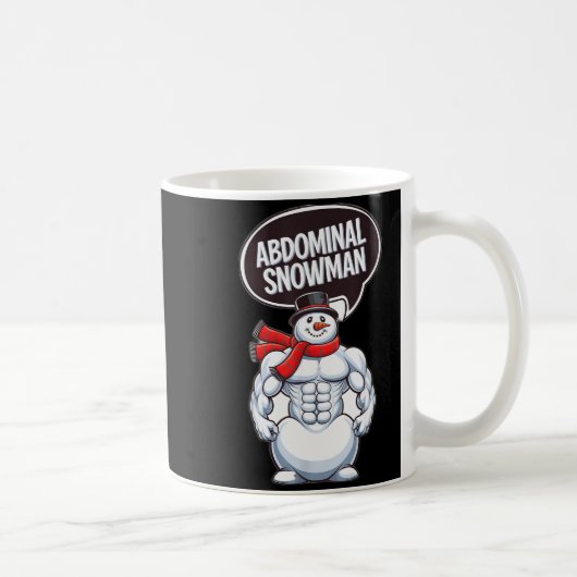 Abdominal Snowman 6 Pack Abs Christmas For Men Gym Kaffeetasse (Rechts)