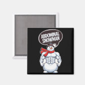 Abdominal Snowman 6 Pack Abs Christmas For Men Gym Magnet (Vorderseite/Rückseite)