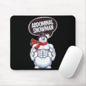 Abdominal Snowman 6 Pack Abs Christmas For Men Gym Mousepad (Mit Mouse)