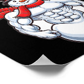 Abdominal Snowman 6 Pack Abs Christmas For Men Gym Poster (Ecke)