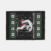 Abdominal Swoleman Yeti Fun Christmas Gym Weightli Fleecedecke (Vorderseite (Horizontal))