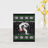 Abdominal Swoleman Yeti Fun Christmas Gym Weightli Karte (Gelbe Blume)