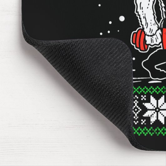 Abdominal Swoleman Yeti Fun Christmas Gym Weightli Mousepad (Ecke)