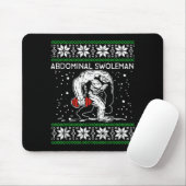 Abdominal Swoleman Yeti Fun Christmas Gym Weightli Mousepad (Mit Mouse)
