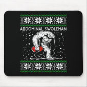 Abdominal Swoleman Yeti Fun Christmas Gym Weightli Mousepad (Vorne)