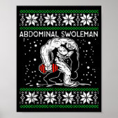Abdominal Swoleman Yeti Fun Christmas Gym Weightli Poster (Vorne)