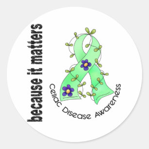 Abdominale Krankheits-Blumen-Band 3 Runder Aufkleber