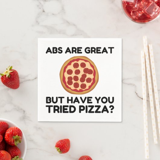 Abdominals Pizza Serviette (Beispiel)