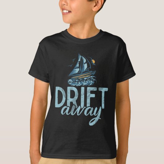 Abdrift Bootfahren  T-Shirt (Vorderseite)