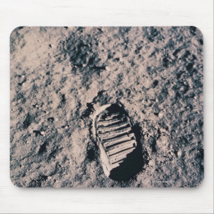 Abdruck auf Mondoberfläche Mousepad