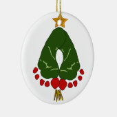 Abdruck-Baum des Babys erster Weihnachts Keramik Ornament (Rechts)