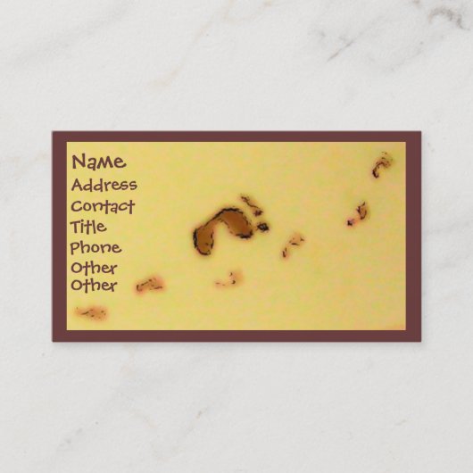 Abdruck-Visitenkarten Visitenkarte (Vorderseite)