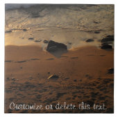 Abdrücke auf dem Strand; Kundengerecht Fliese (Vorderseite)