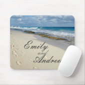 Abdrücke auf dem Strand mousepad (Mit Mouse)