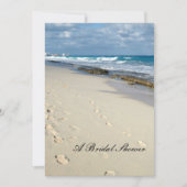 Abdrücke auf den Strand-Brautpartyeinladungen Einladung (Vorderseite)