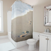 Abdrücke auf einem Sandy-Strand Duschvorhang (Beispiel)