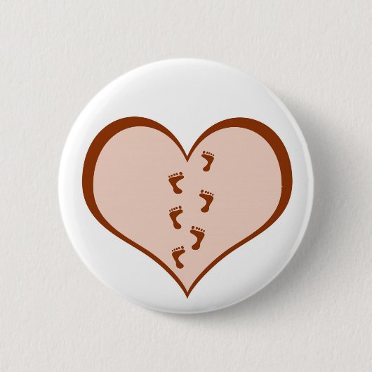 Abdrücke auf Ihrem Herz-Knopf Button (Vorderseite)