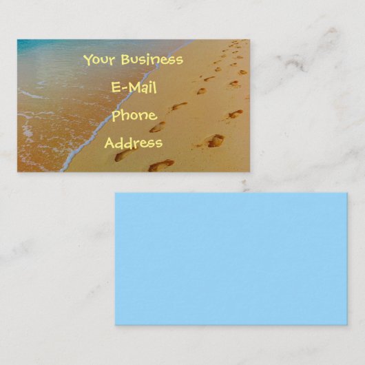 Abdrücke auf tropischem Strand-Ufer Sandys Visitenkarte (Vorne/Hinten)