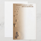 Abdrücke auf unserem Herzen Briefpapier (Vorne/Hinten)