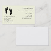 Abdrücke eines Paares des Logos der bloßen Füße Visitenkarte (Vorne/Hinten)