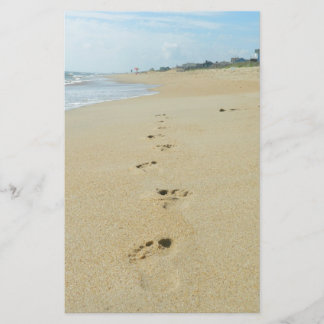 Abdrücke hinunter den Strand Briefpapier