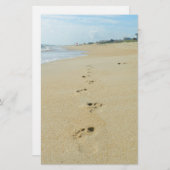 Abdrücke hinunter den Strand Briefpapier (Vorne/Hinten)